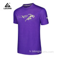 Lidong süblimasyon yeni tasarım özel logo spor tişörtleri